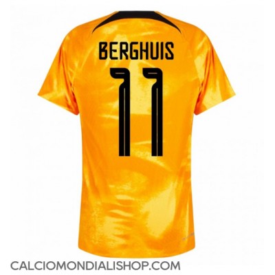 Maglie da calcio Olanda Steven Berghuis #11 Prima Maglia Mondiali 2022 Manica Corta